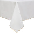MG-1559 GOLD SCALLOPED EDGE TABLECLOTH