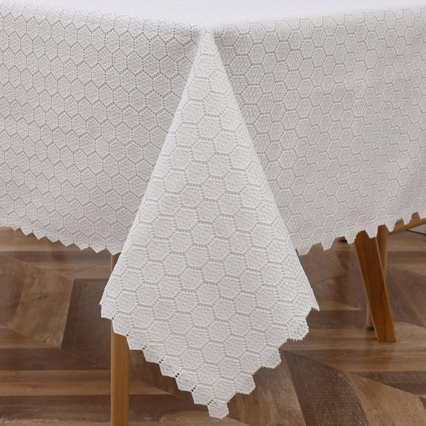 MG-1725L WHITE LACE TABLECLOTH