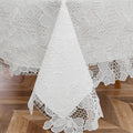 MG-1731 WHITE LACE FLOWER TABLECLOTH