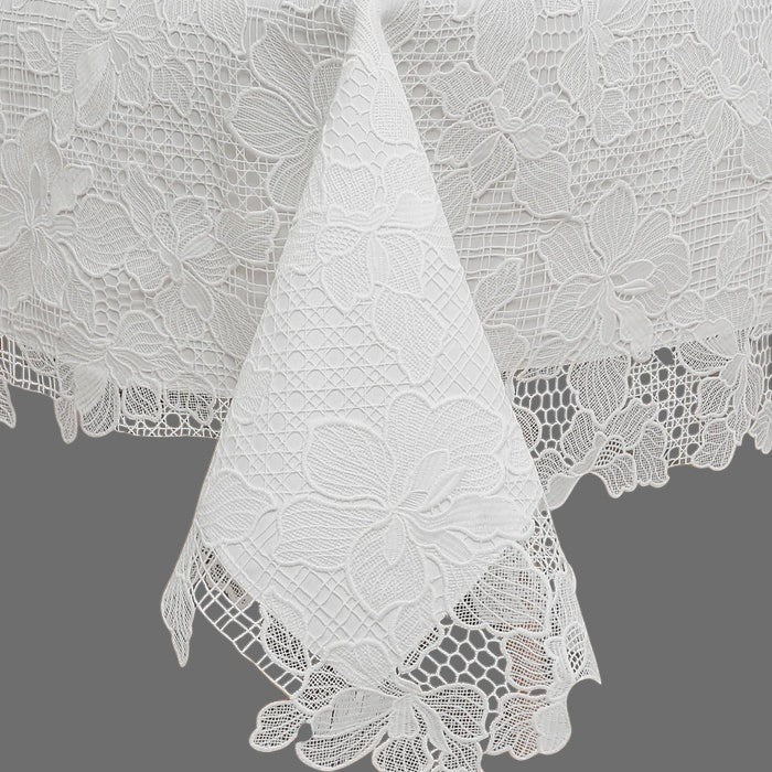 MG-1731 WHITE LACE FLOWER TABLECLOTH