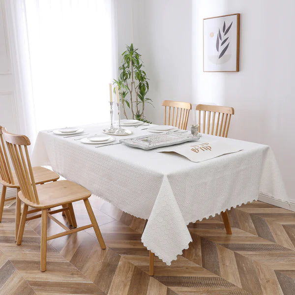 MG-1725L WHITE LACE TABLECLOTH