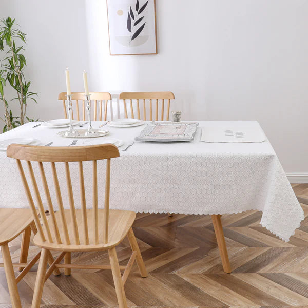 MG-1725L WHITE LACE TABLECLOTH