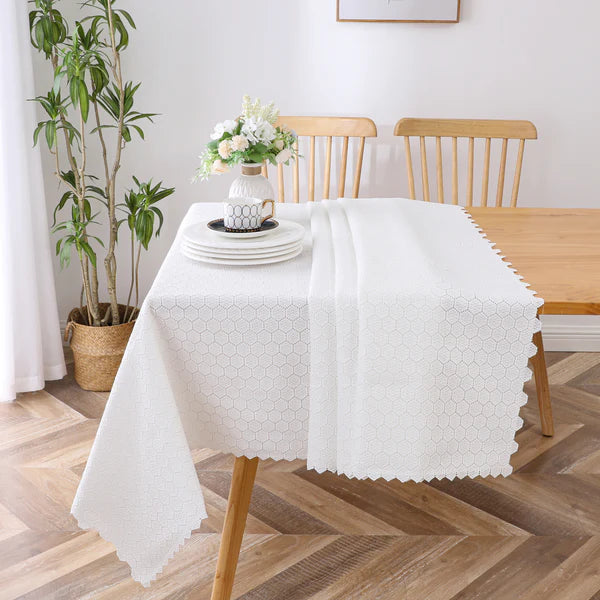 MG-1725L WHITE LACE TABLECLOTH
