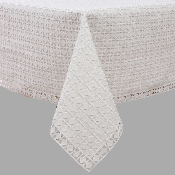 MG-1726L WHITE LACE 70'X180' TABLECLOTH