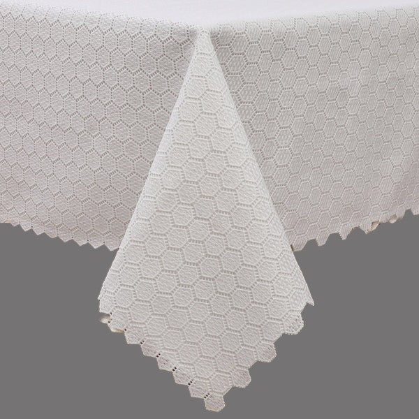 MG-1725L WHITE LACE TABLECLOTH