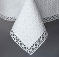 PAR-DIAM LATT WHITE TABLECLOTH