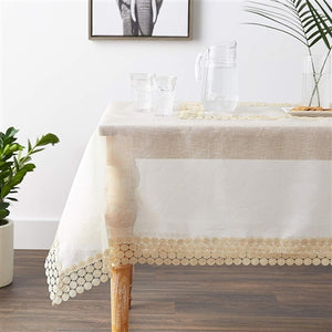 VLT-DAINTY BEIGE 88" TABLECLOTH