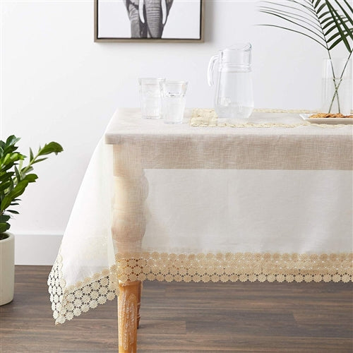 VLT-DAINTY WHITE 108'' TABLECLOTH