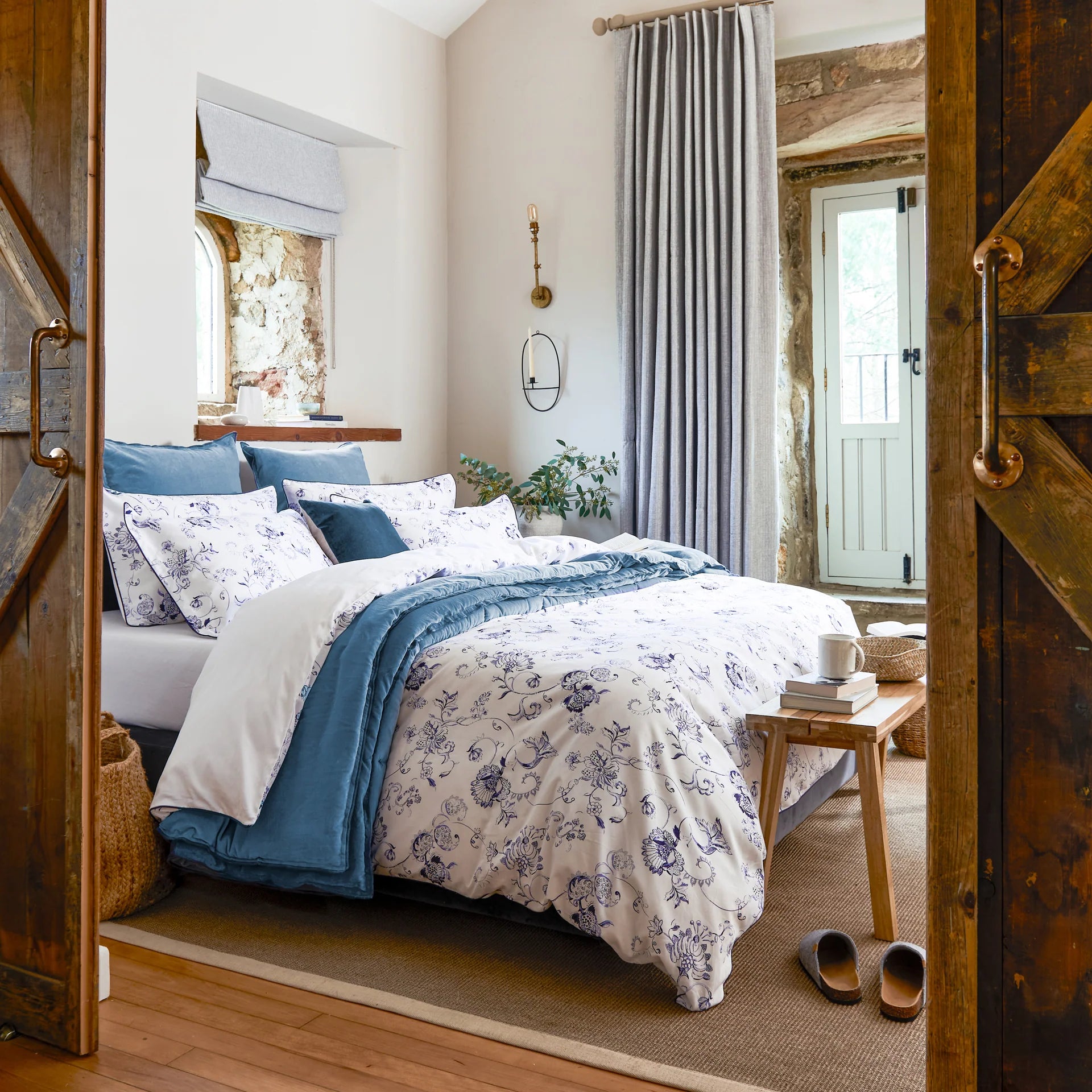 CHR-HARDWICK DUVET SET DBL NAVY BL.