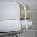 CHR-MODE WHITE SILVER BATH TOWEL