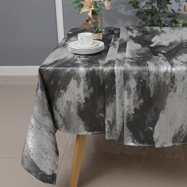 MG-1200 SILVER JACQUARD 120" TABLECLOTH