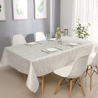 MG-1313 WHITE SILVER TABLECLOTH