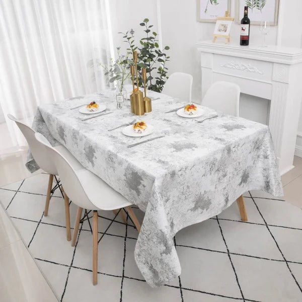 MG-1314 SILVER SPLASH TABLECLOTH