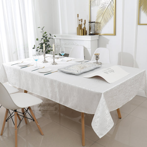 MG-1324 OFF JACQUARD 180" TABLECLOTH