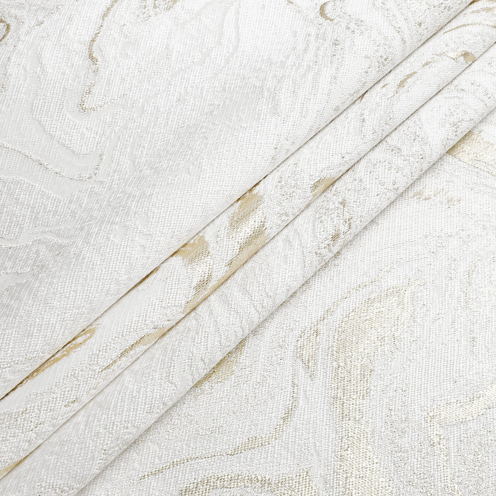 MG-1327 WHITE GOLD WAVE TABLECLOTH