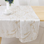 MG-1327 WHITE GOLD WAVE TABLECLOTH