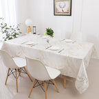 MG-1327 WHITE GOLD WAVE TABLECLOTH