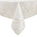 MG-1327 WHITE GOLD WAVE TABLECLOTH