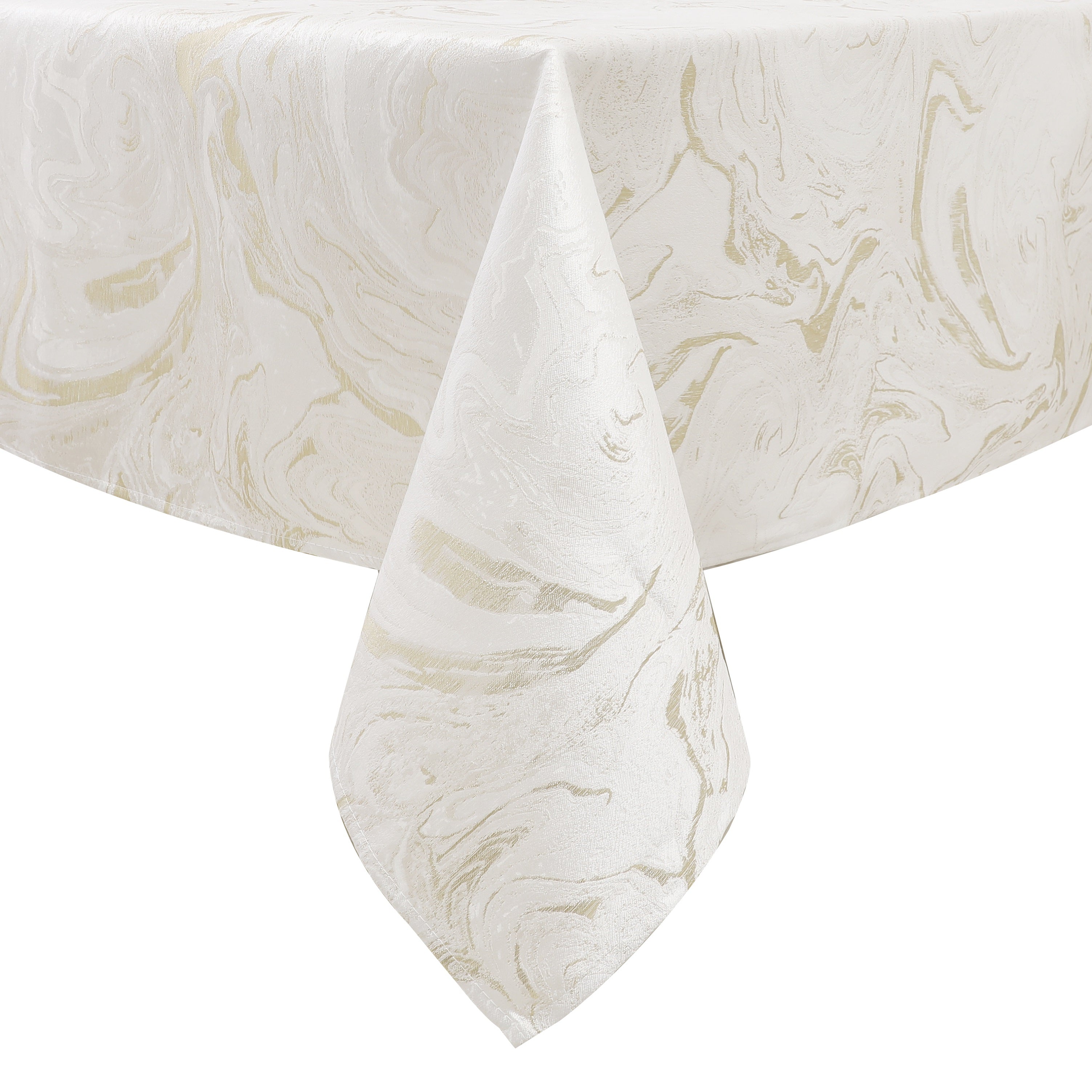 MG-1327 WHITE GOLD WAVE TABLECLOTH