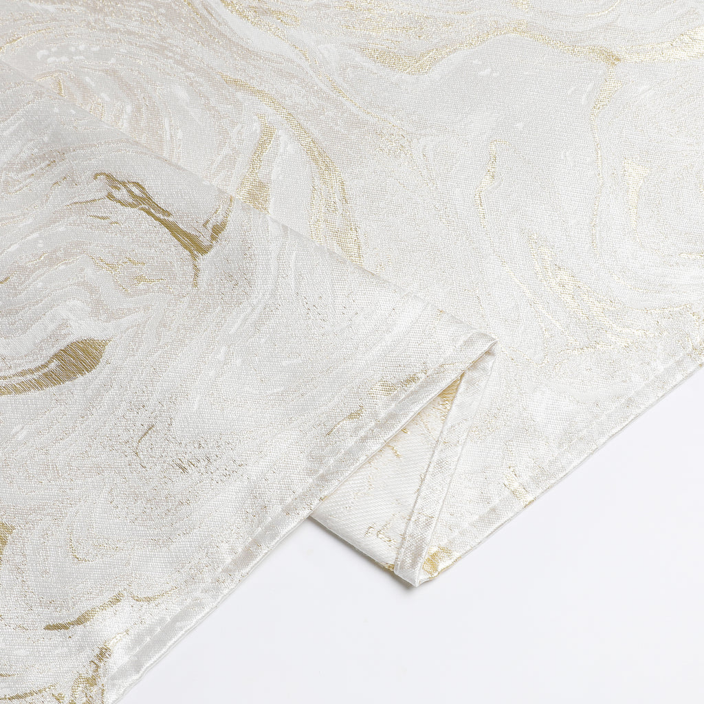 MG-1327 WHITE GOLD WAVE TABLECLOTH