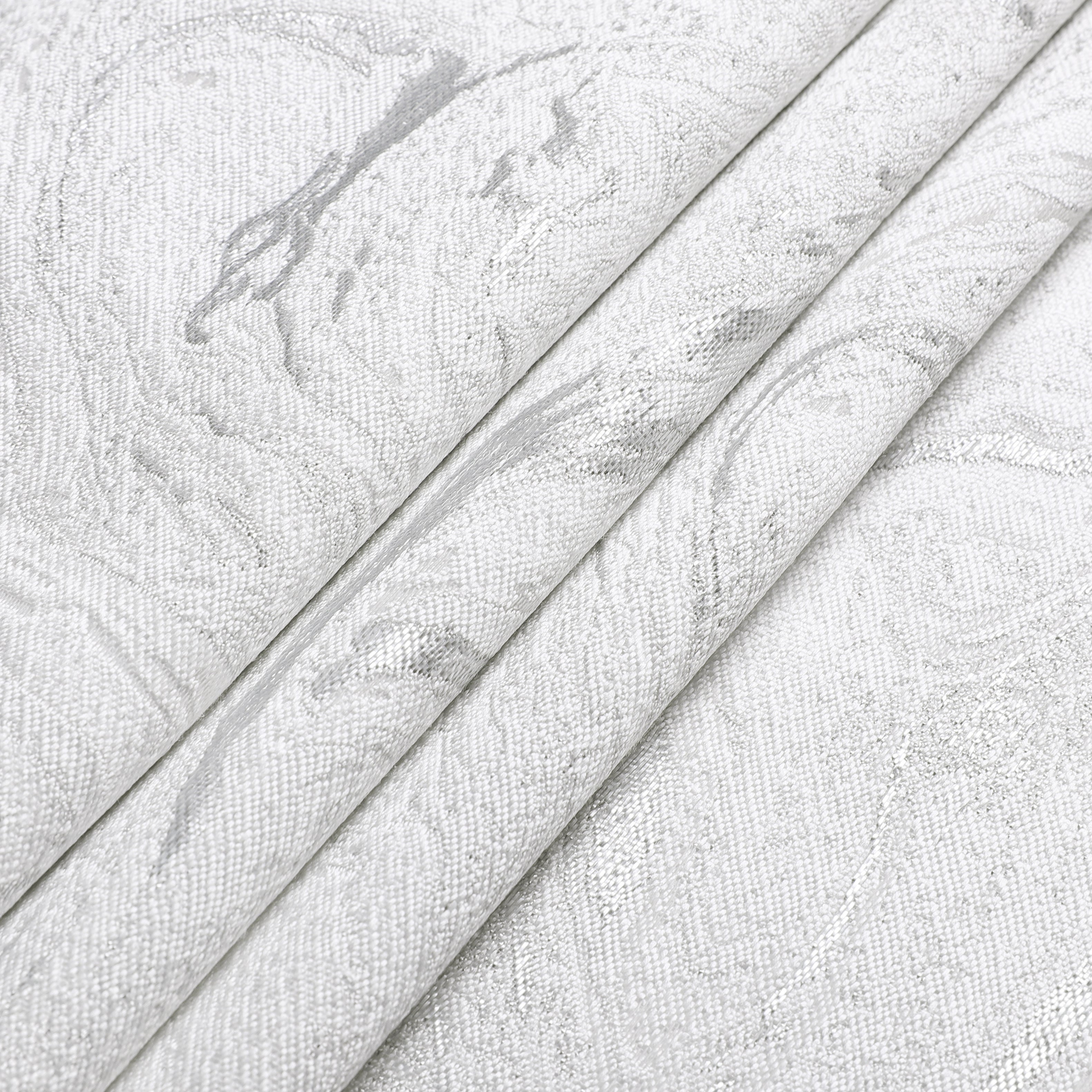 MG-1328 WHITE&SILVER WAVE TABLECLOTH