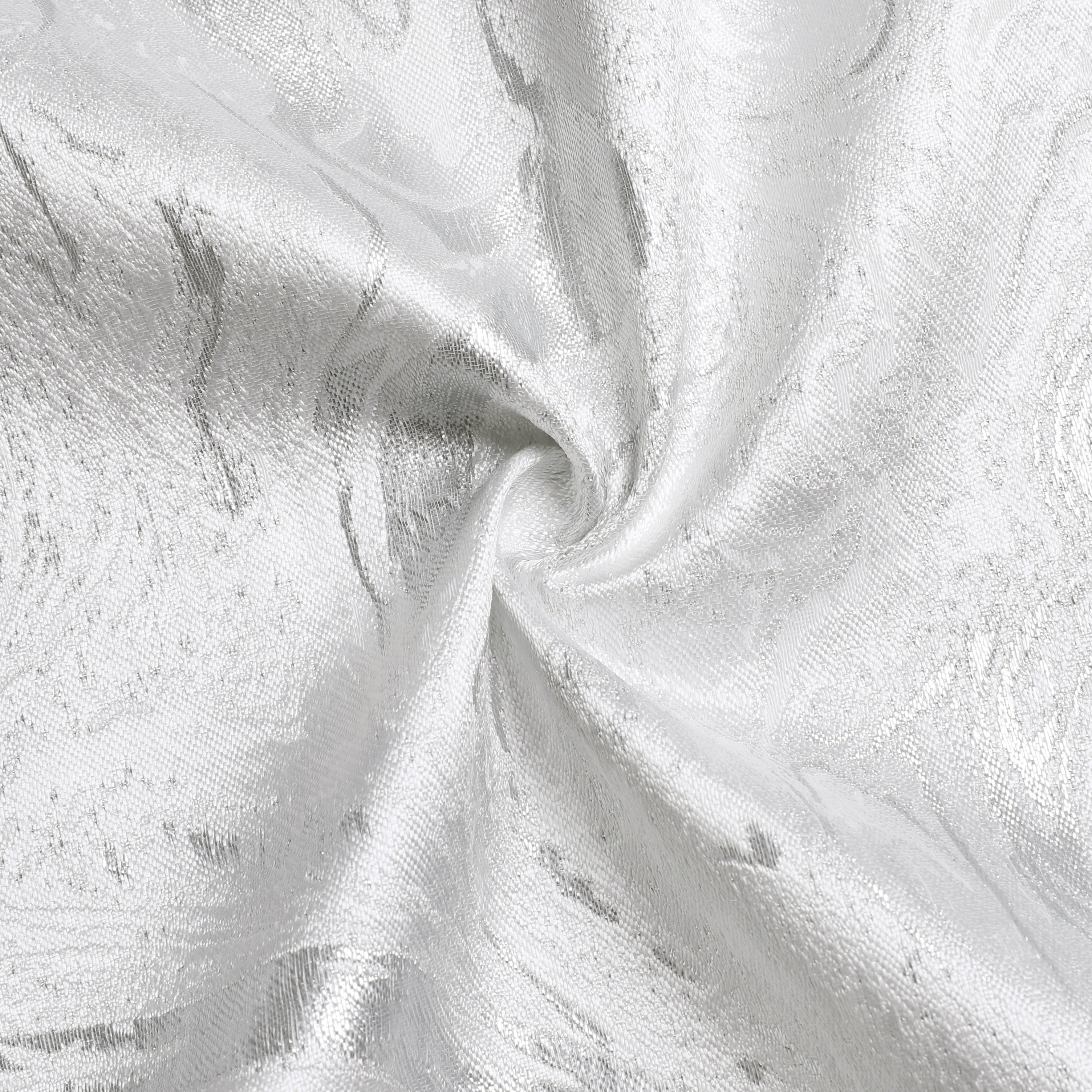 MG-1328 WHITE&SILVER WAVE TABLECLOTH