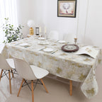 MG-1329 WHITE GOLD TREE TABLECLOTH