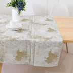 MG-1329 WHITE GOLD TREE TABLECLOTH