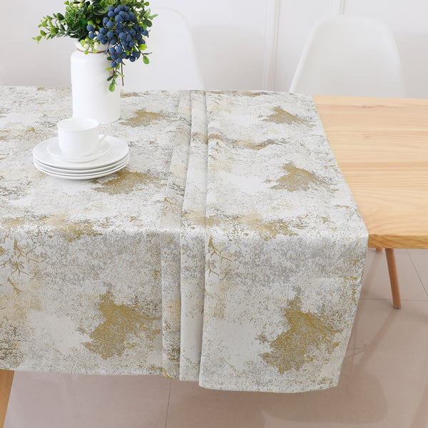 MG-1329 WHITE GOLD TREE TABLECLOTH