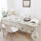 MG-1329 WHITE GOLD TREE TABLECLOTH