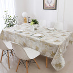 MG-1329 WHITE GOLD TREE TABLECLOTH