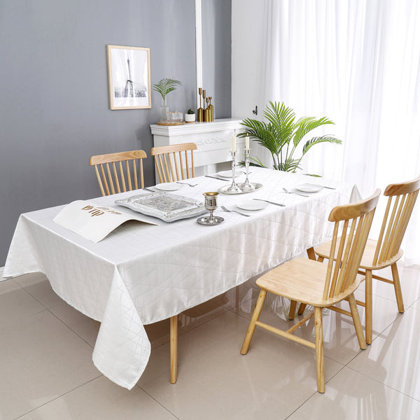MG-1333 WHITE SILVER RAYS TABLECLOTH