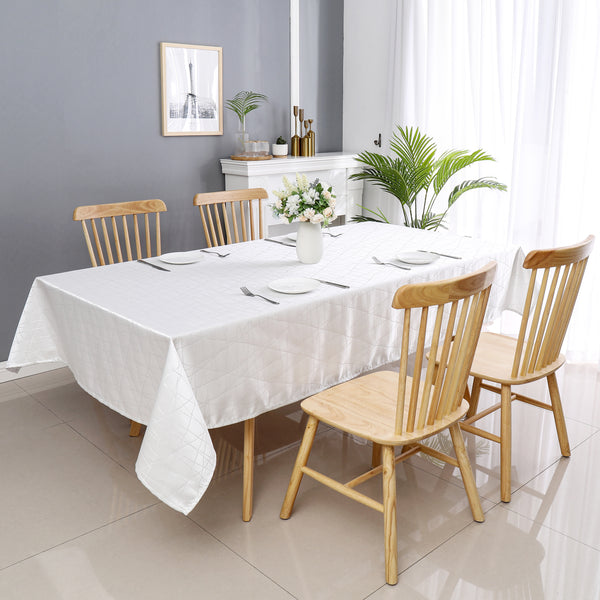 MG-1333 WHITE SILVER RAYS TABLECLOTH