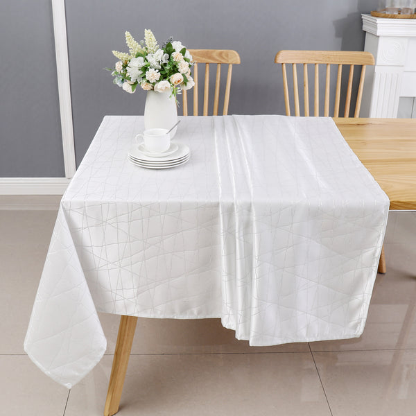MG-1333 WHITE SILVER RAYS TABLECLOTH