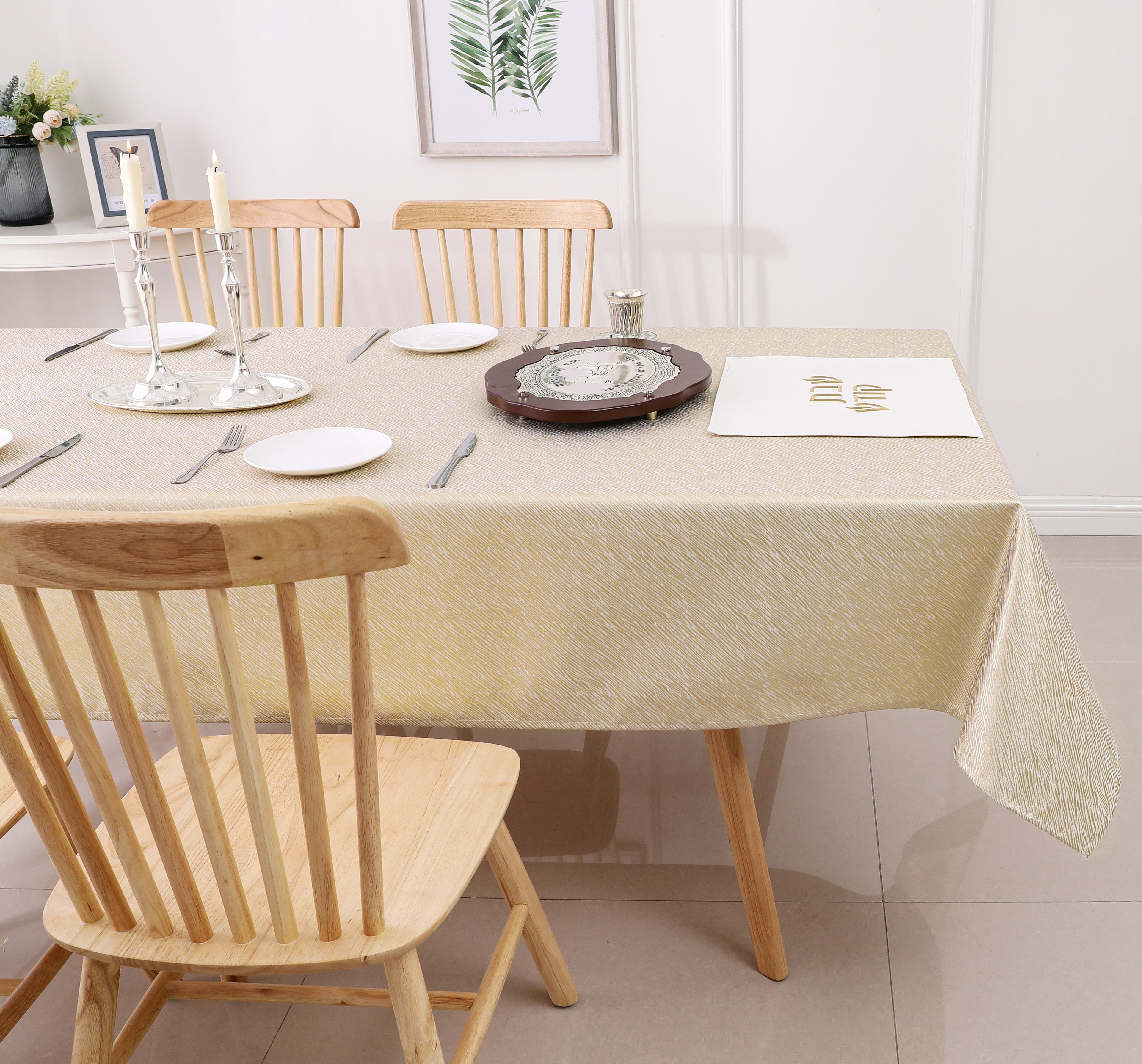 MG-1338 AVALON GOLD TABLECLOTH