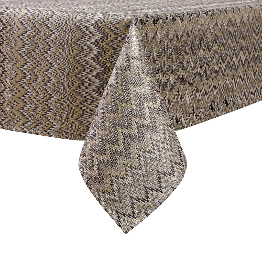 MG-1340 ZIG ZAG DARK TABLECLOTH