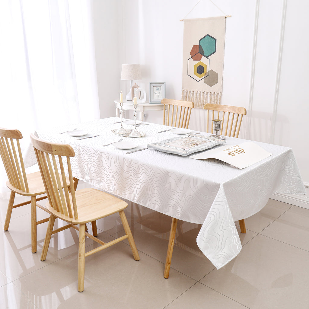 MG-1348 SILVER RIPPLE TABLECLOTH