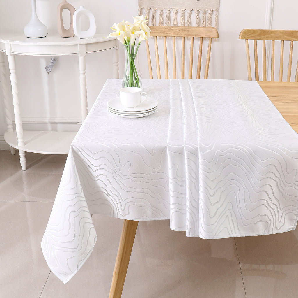 MG-1348 SILVER RIPPLE TABLECLOTH