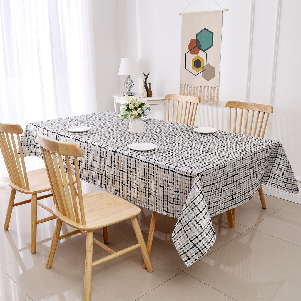 MG-1349 BLACK WEAVE TABLECLOTH
