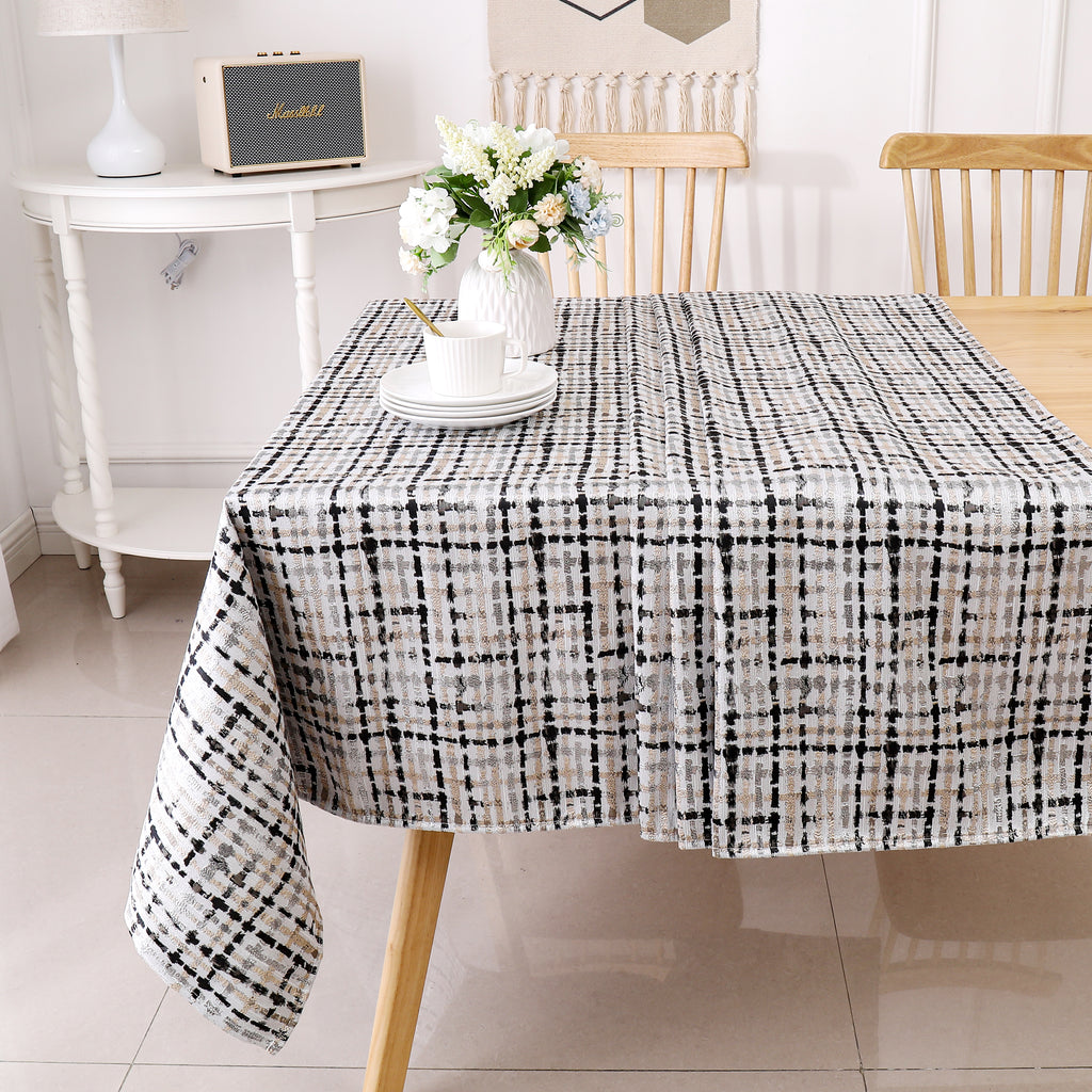 MG-1349 BLACK WEAVE TABLECLOTH