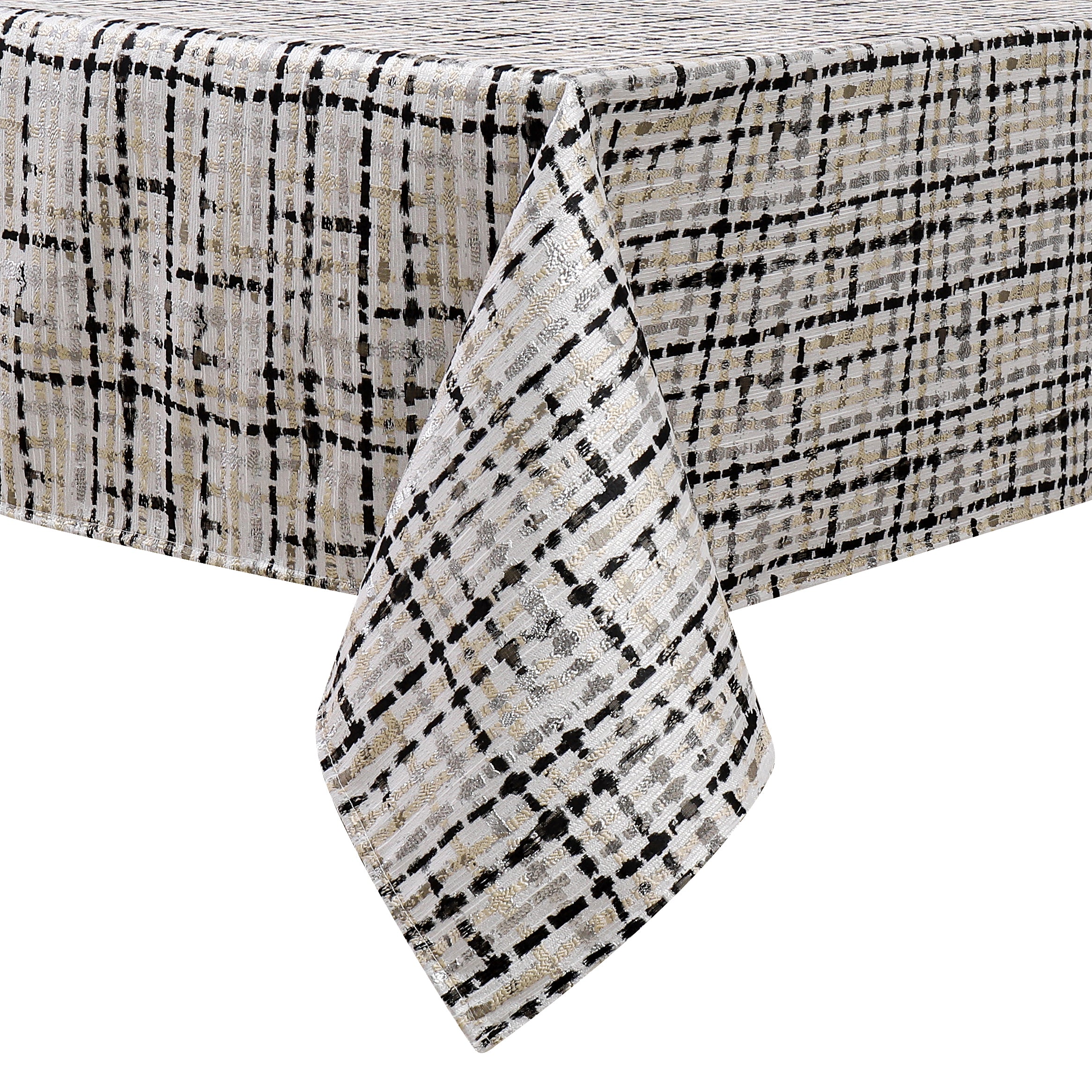 MG-1349 BLACK WEAVE TABLECLOTH