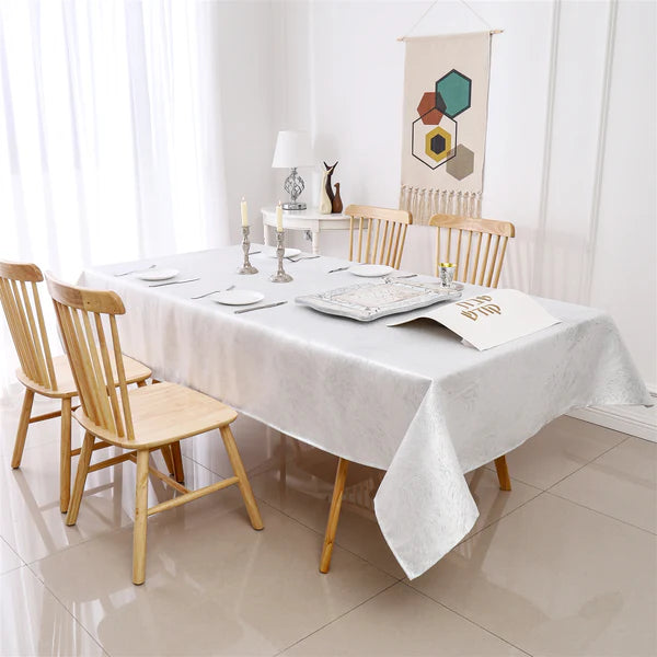 MG-1351 FOREST WHITE TABLECLOTH