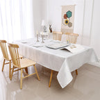 MG-1351 FOREST WHITE TABLECLOTH