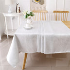 MG-1351 FOREST WHITE TABLECLOTH