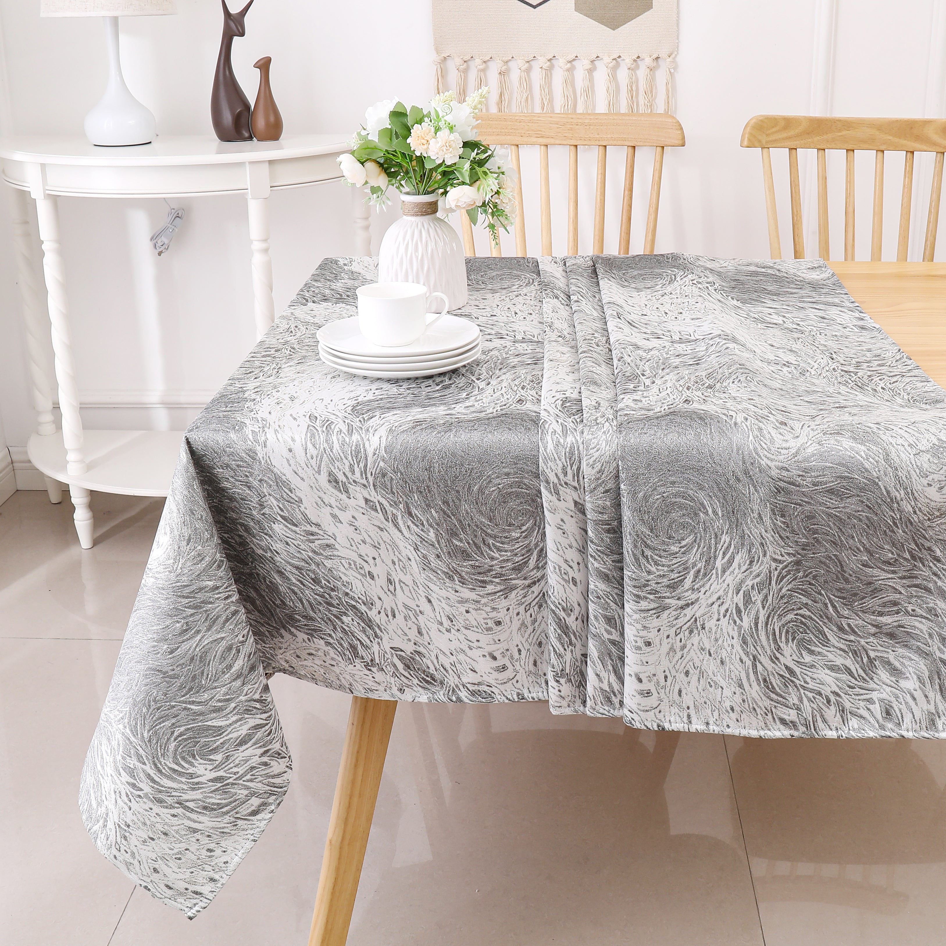 MG-1353 FOREST GREY TABLECLOTH