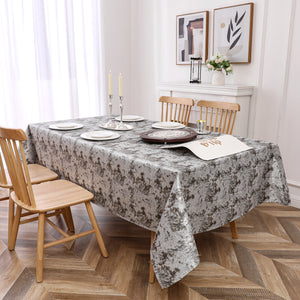 MG-1370 GREY JACQ. 90" TABLECLOTH