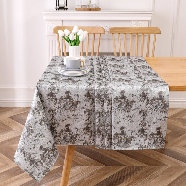 MG-1370 GREY JACQ. 90" TABLECLOTH