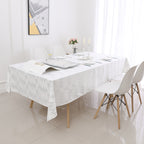 MG-1401 SILVER DOTTED VELVET 144' TABLECLOTH