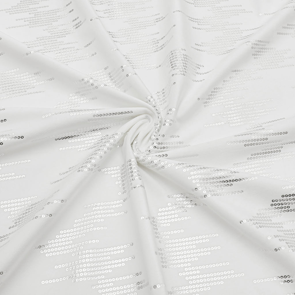 MG-1401 SILVER DOTTED VELVET 144' TABLECLOTH