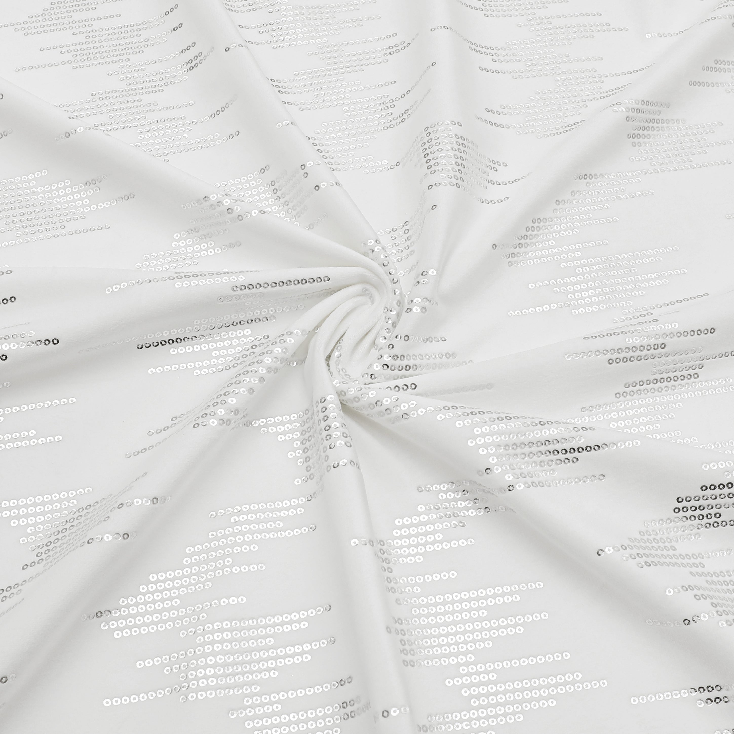 MG-1401 SILVER DOTTED VELVET 144' TABLECLOTH